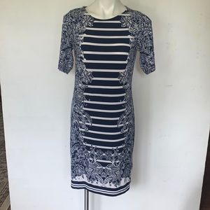 Navy & White Dress